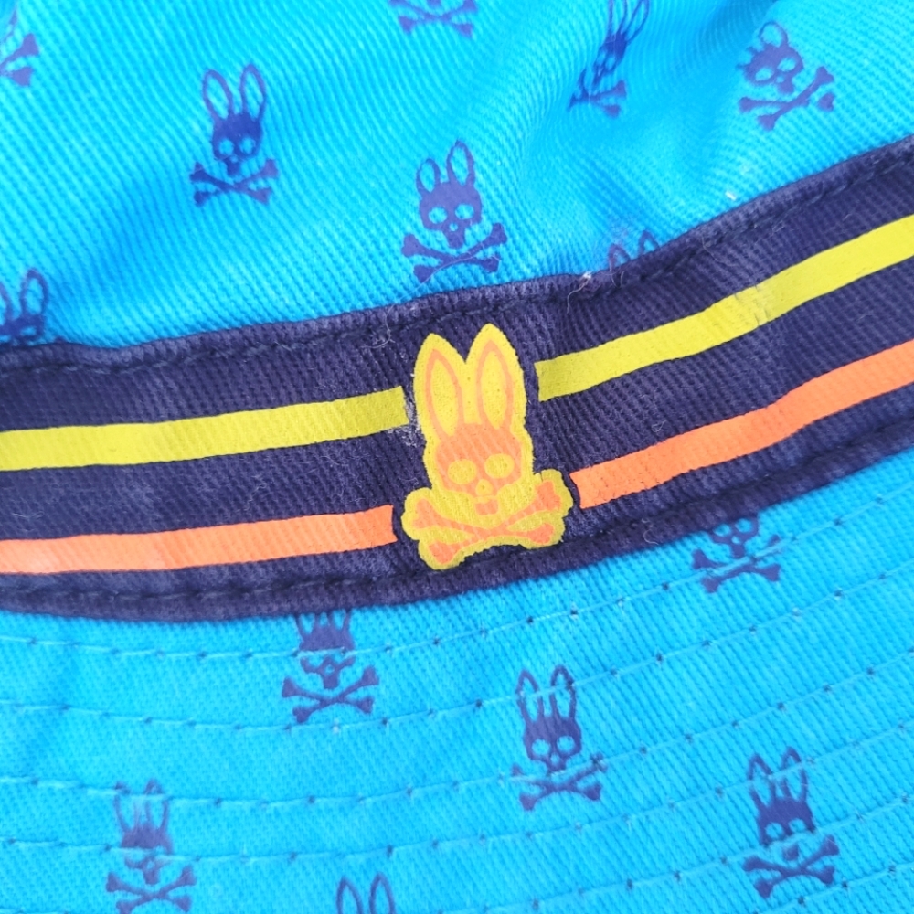 Psycho Bunny Hopped Up Bucket Blue Orange Cotton - Picture 2 of 5